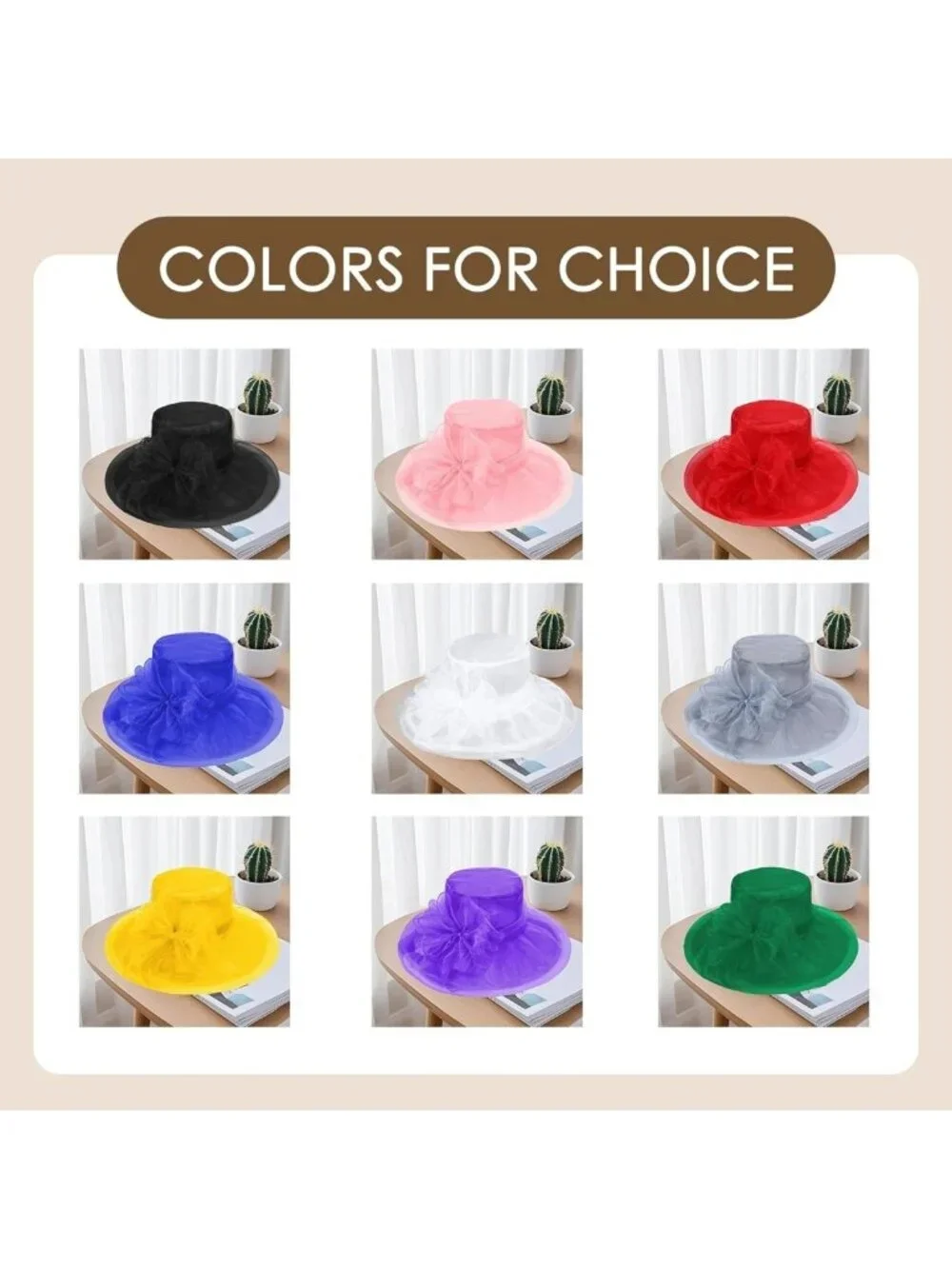 Elegant Vintage Organza Fascinator Derby Hat for Women - Tea Party & Wedding